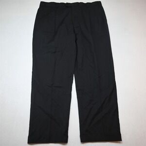 Bespoke 40x30 Gray 100% Wool Pleated Cuffed Classic Dress Mens Pants